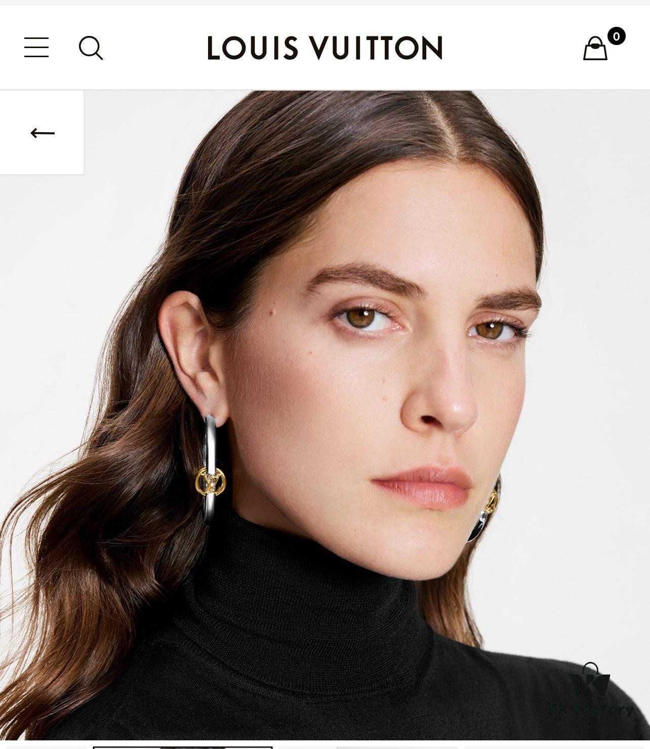 LV 2022 New Arrival Gold and Silver Dual-Tone Crescent Hook Earrings Louis Vuitton Luxury Custom Thick Gold Plating One-to-One Craftsmanship