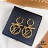 Lv Louis Vuitton 2022 Spring-Summer New Arrival Retro LV Letter OT Earrings