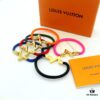 LV Braided Bracelet in Colorful Volt Play 18K Gold Bracelet with Interlocking L and V Motif