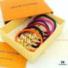 LV Braided Bracelet in Colorful Volt Play 18K Gold Bracelet with Interlocking L and V Motif