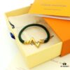 LV Braided Bracelet in Colorful Volt Play 18K Gold Bracelet with Interlocking L and V Motif