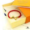 LV Braided Bracelet in Colorful Volt Play 18K Gold Bracelet with Interlocking L and V Motif