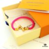 LV Braided Bracelet in Colorful Volt Play 18K Gold Bracelet with Interlocking L and V Motif
