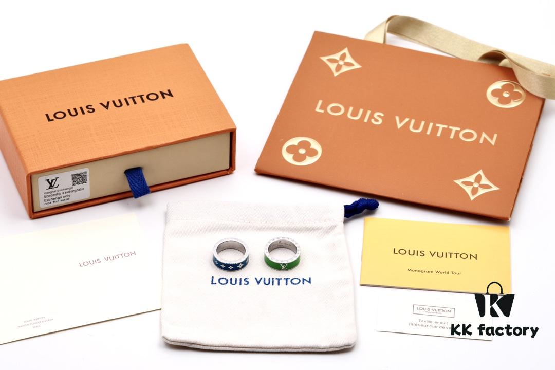 New Arrival Louis Vuitton RAINBOW CHARMS Ring Set - Enamel Ring with LV Letter and Classic Pattern