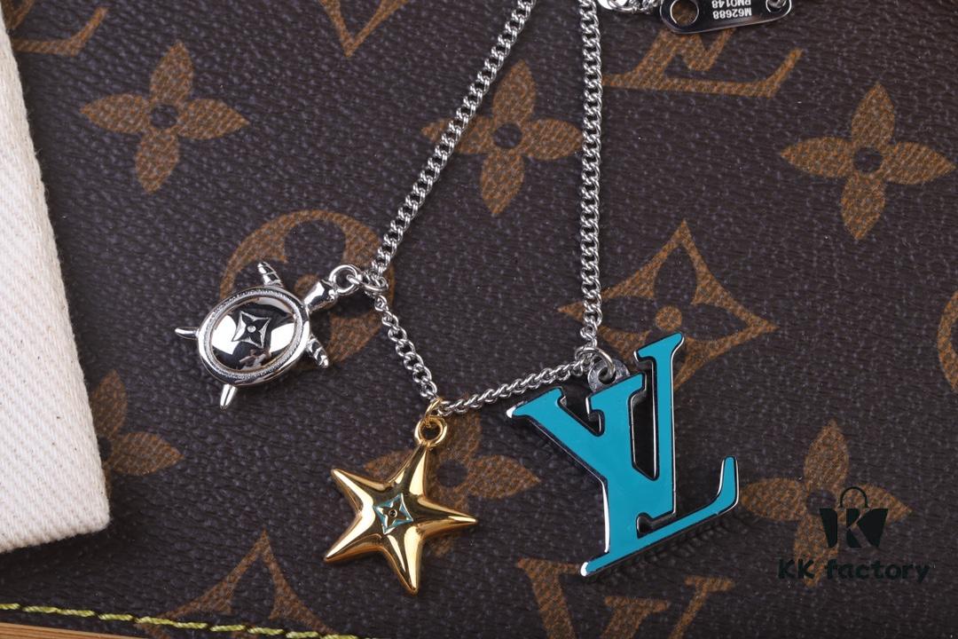 Louis Vuitton Aquatics Enamel Starfish and Turtle Necklace