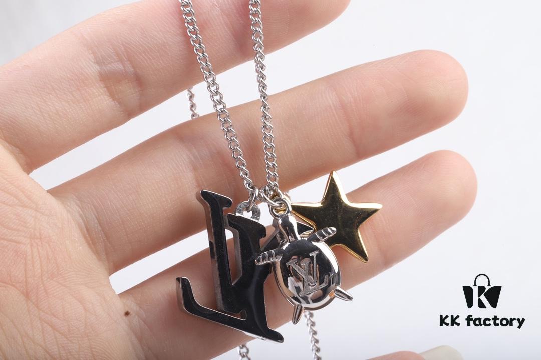 Louis Vuitton Aquatics Enamel Starfish and Turtle Necklace