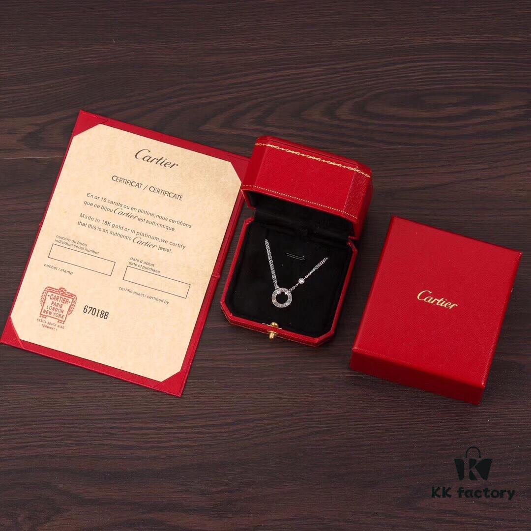 Cartier Love Collection New Diamond-Embedded Double-Sided Necklace