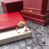 Cartier Panther Head Diamond-Paved Open Ring in Sterling Silver with 18K Rose Gold Plating, Zirconia Inlay, Available in Three Colors: Gold, Silver, and Rose Gold