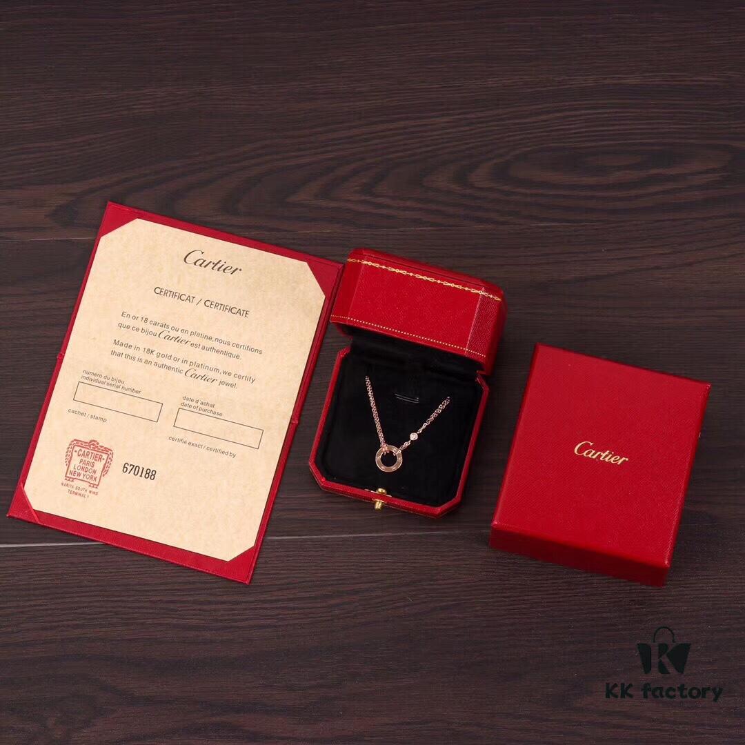 Cartier Love Collection New Diamond-Embedded Double-Sided Necklace