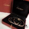 Cartier Narrow Style Diamond-Paved Bracelet, S925 Sterling Silver with Thick Gold Plating, Rose Gold/Gold/Platinum, Adjustable Fit, Celebrity-Inspired Design