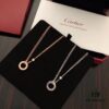 Cartier Z Necklace, Authentic Gold and Diamond Version, Love Collection, Exquisite Double-Layer Chain Design