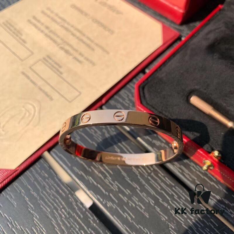 Cartier Love Screw Bracelet Size 16-21, Consistent Inner and Outer Color, Non-Fading with Outer Layer Plated in 18K Gold