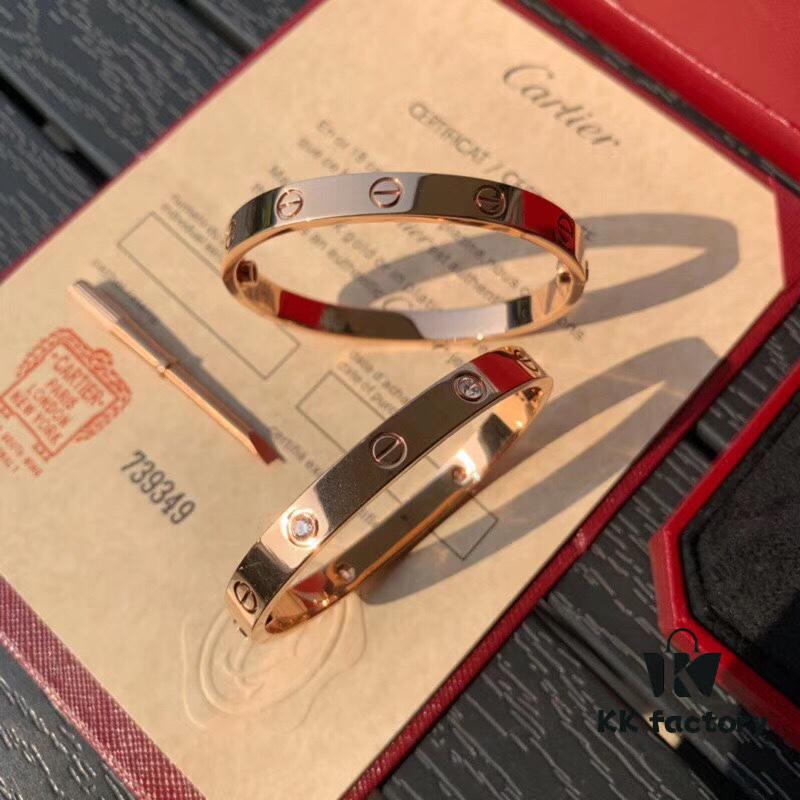 Cartier Love Screw Bracelet Size 16-21, Consistent Inner and Outer Color, Non-Fading with Outer Layer Plated in 18K Gold