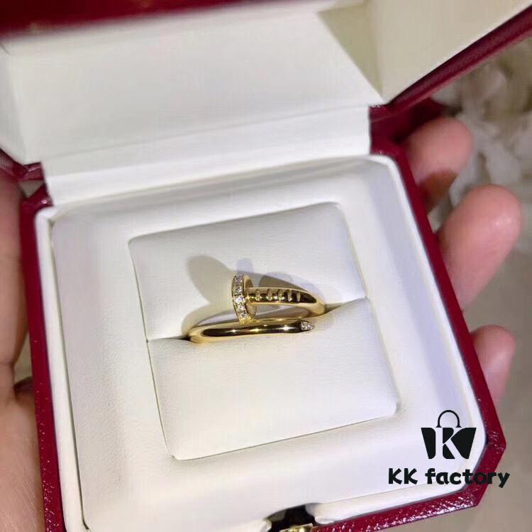 Solid 925 Cartier Nail Single Wrap Diamond Ring