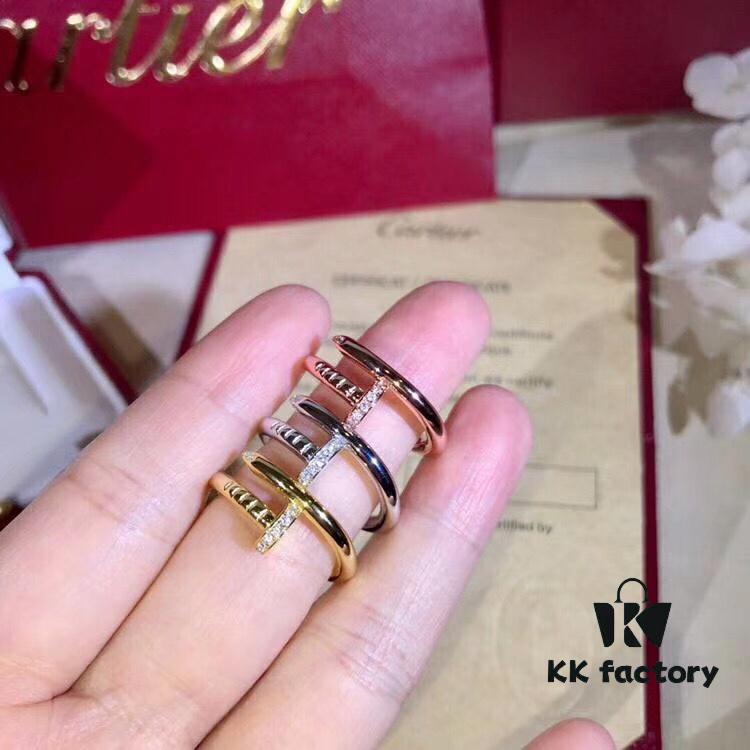 Solid 925 Cartier Nail Single Wrap Diamond Ring