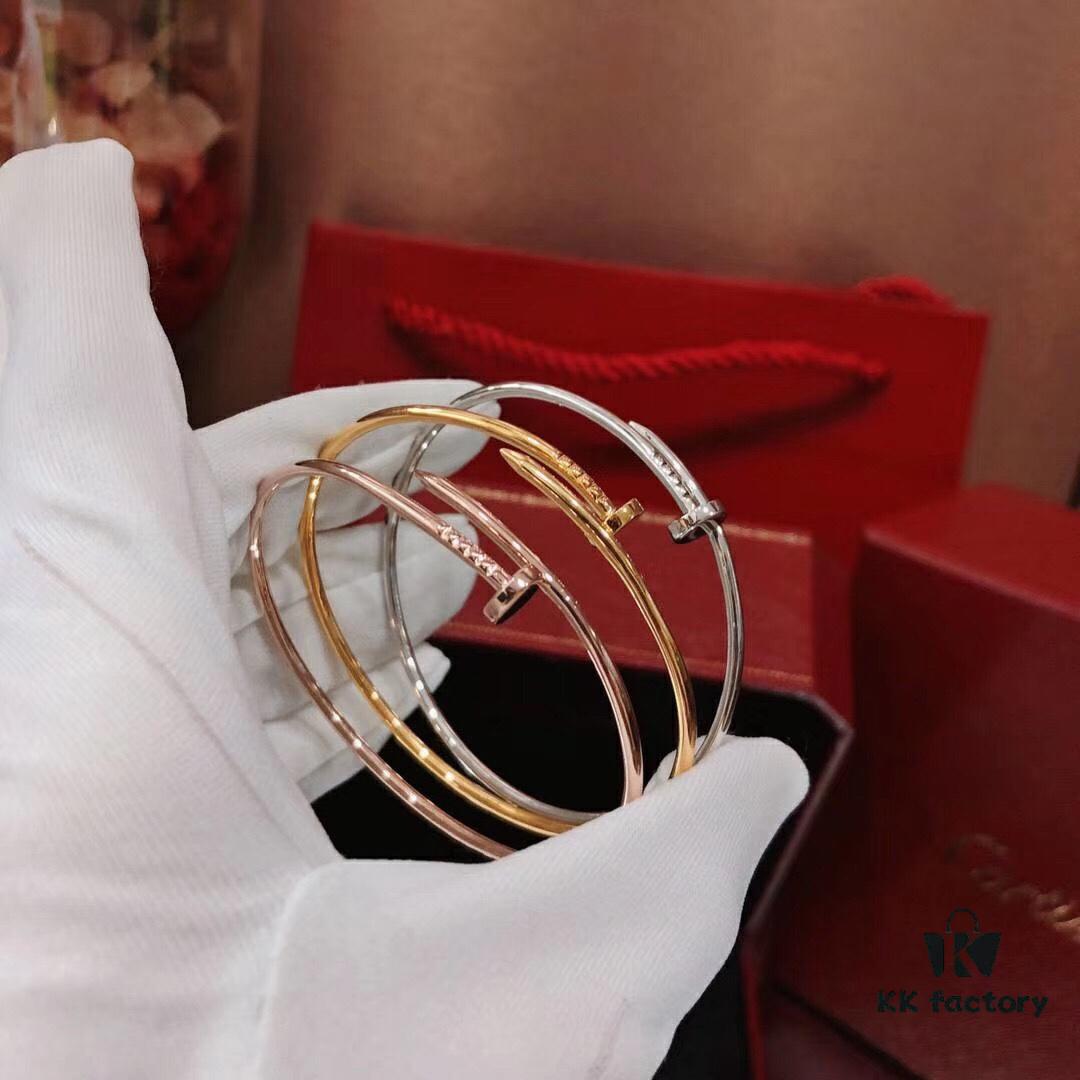 Sterling Silver Counter New Arrival Slim Version Cartier Juste un Clou Bracelet