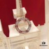 Bestseller New Arrival CARTIER Love Series Diamond-Paved Round Necklace in White Gold and Rose Gold