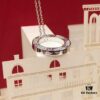 Bestseller New Arrival CARTIER Love Series Diamond-Paved Round Necklace in White Gold and Rose Gold