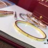 Top-Tier Purchased Cartier Love Bracelet – Newly Released Slim Design, 18K Rose/White Gold Plated, Imported High-Quality Alloy, Screw-Style Bracelet Without Diamonds