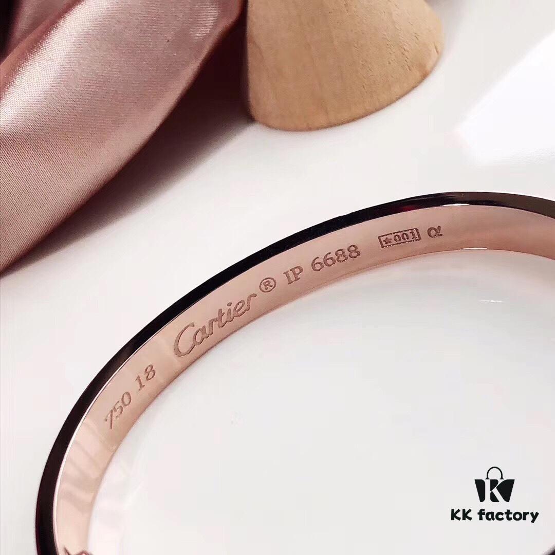 Top-Tier Cartier Love Bracelet Narrow Version with Screw Design, Heavyweight Recommendation, Proxy Purchase Edition with Screwdriver, Rose Gold Plated 925 Sterling Silver Micro-Inlay Craftsmanship