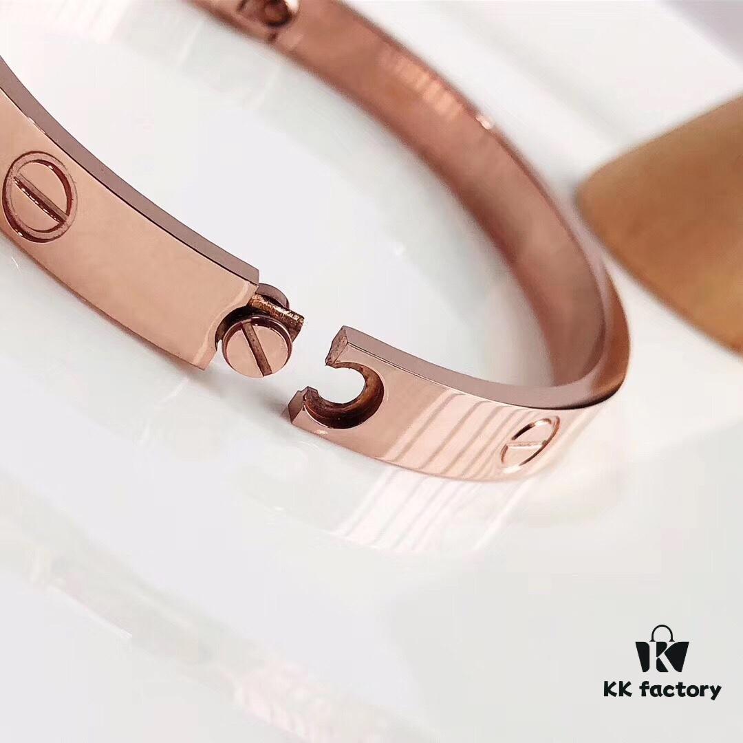 Top-Tier Cartier Love Bracelet Narrow Version with Screw Design, Heavyweight Recommendation, Proxy Purchase Edition with Screwdriver, Rose Gold Plated 925 Sterling Silver Micro-Inlay Craftsmanship