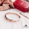 Top-Tier Cartier Love Bracelet Narrow Version with Screw Design, Heavyweight Recommendation, Proxy Purchase Edition with Screwdriver, Rose Gold Plated 925 Sterling Silver Micro-Inlay Craftsmanship