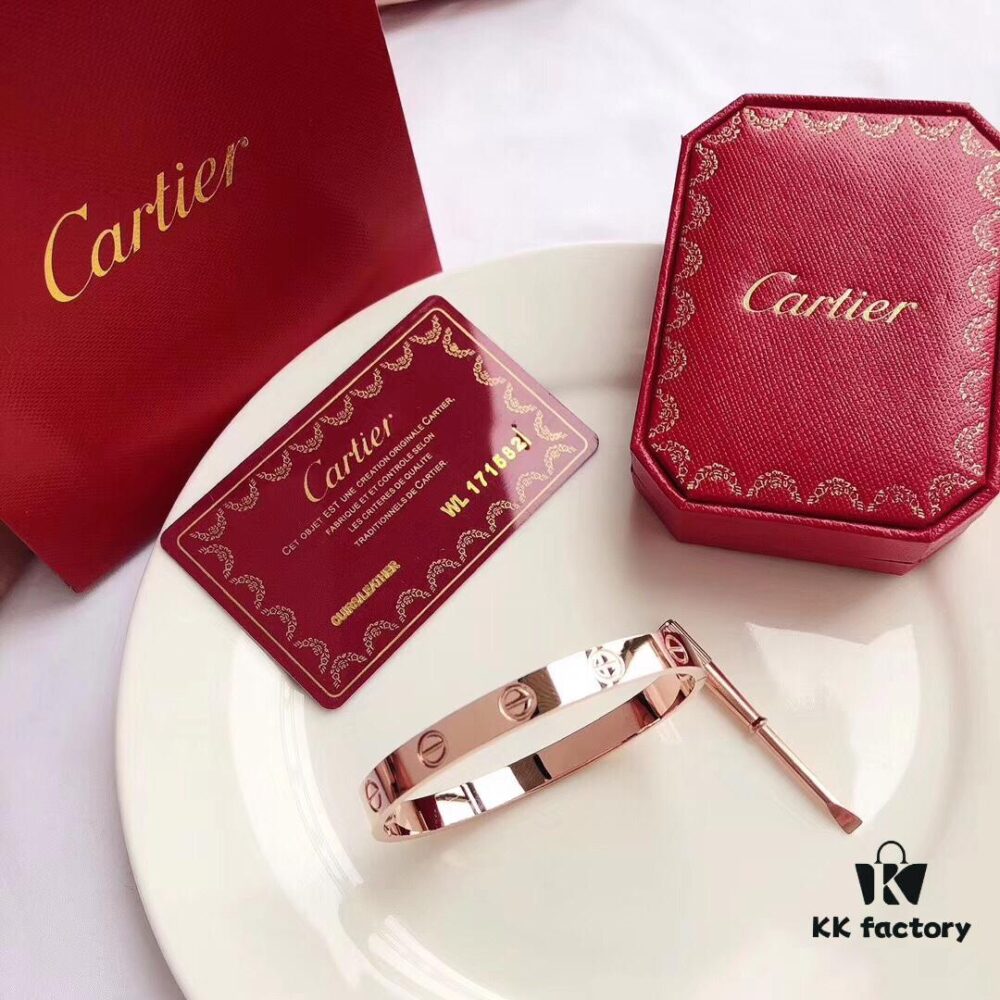 Top-Tier Cartier Love Bracelet Narrow Version with Screw Design, Heavyweight Recommendation, Proxy Purchase Edition with Screwdriver, Rose Gold Plated 925 Sterling Silver Micro-Inlay Craftsmanship