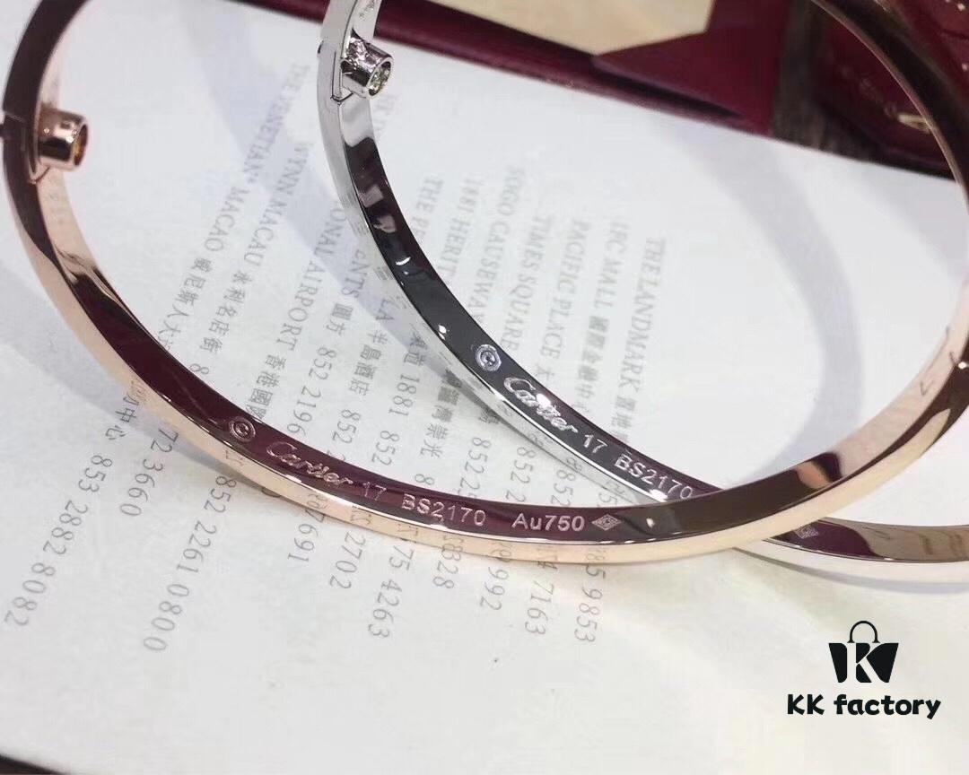 Top-Tier Purchased Cartier Love Bracelet – Newly Released Slim Design, 18K Rose/White Gold Plated, Imported High-Quality Alloy, Screw-Style Bracelet Without Diamonds