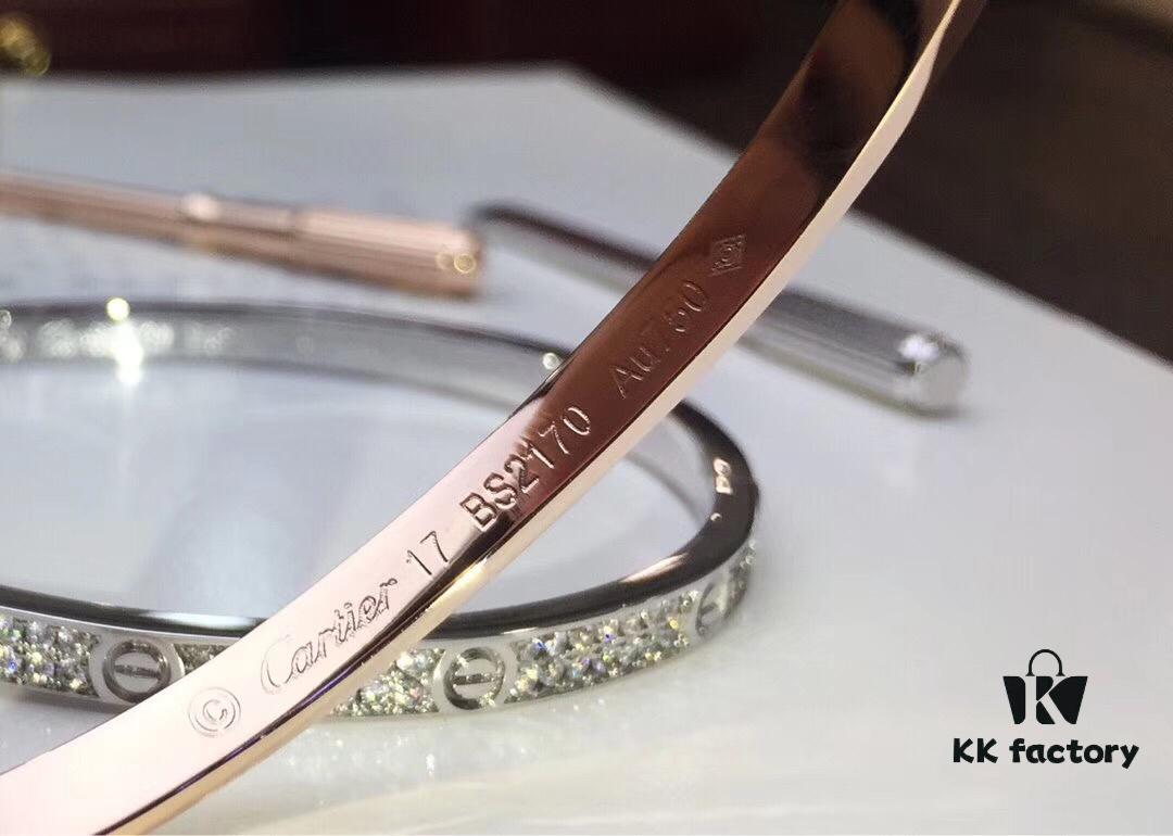 High-End Custom Cartier-Style Slim Bangle Bracelet, Fully Paved with Diamonds, Exquisite Craftsmanship