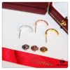 Cartier Love Earrings Studs, Rose Gold, White Gold, Yellow Gold, Original Saucer Backs, German Imported Silver with Thick Gold Plating
