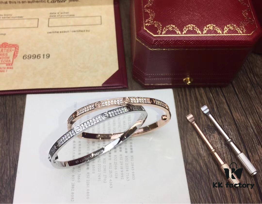 High-End Custom Cartier-Style Slim Bangle Bracelet, Fully Paved with Diamonds, Exquisite Craftsmanship