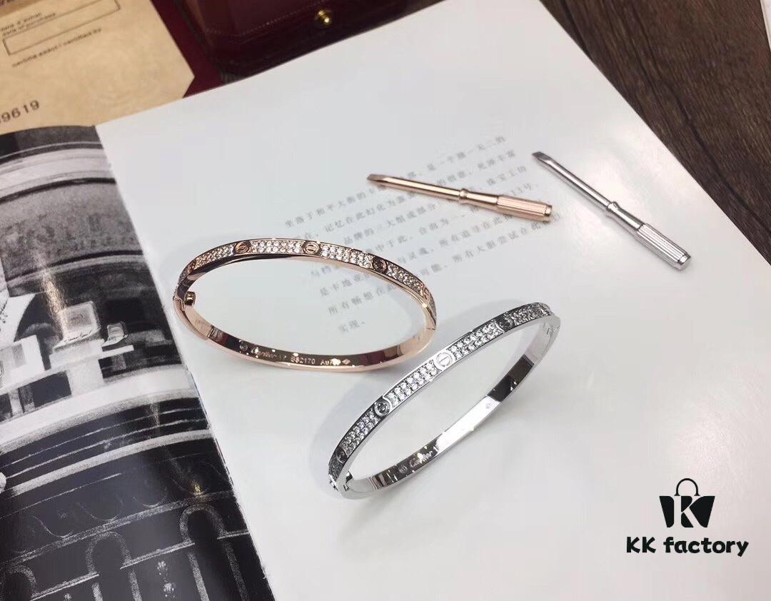 High-End Custom Cartier-Style Slim Bangle Bracelet, Fully Paved with Diamonds, Exquisite Craftsmanship