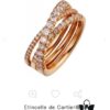 Cartier 2020 New Arrival Cross Three-Row Diamond Ring, a Timeless Design, Simple and Elegant, Versatile and Sophisticated, Crafted with Premium German Imported S925 Sterling Silver Plated with Thick Gold