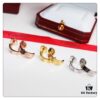 Cartier Love Earrings Studs, Rose Gold, White Gold, Yellow Gold, Original Saucer Backs, German Imported Silver with Thick Gold Plating