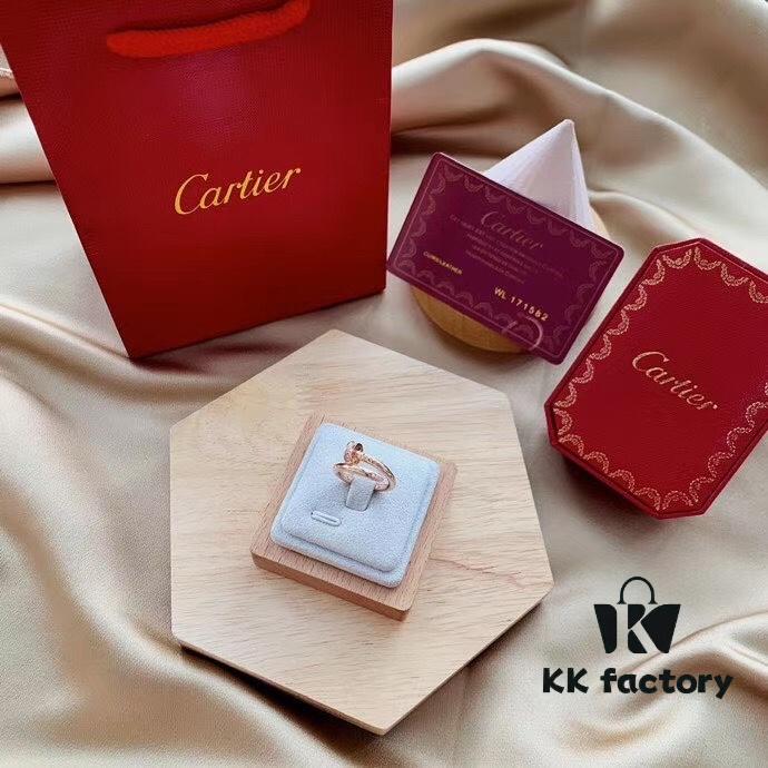 Cartier Juste un Clou Series Nail Ring, 925 Silver with Heavy Plating of Premium 18K Rose Gold