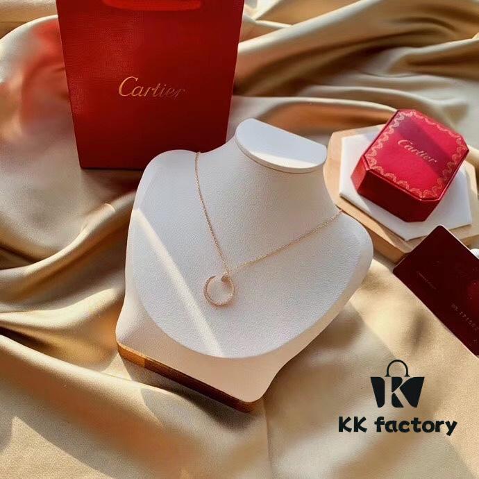Cartier Juste un Clou Nail Necklace in 925 Silver with Heavy Plating of 18K Rose Gold