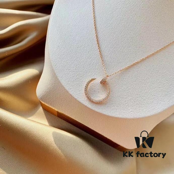 Cartier Juste un Clou Nail Necklace in 925 Silver with Heavy Plating of 18K Rose Gold