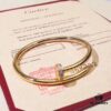 Cartier Cartier Nails Bracelet, Simple and Individual, Without Excessive Decoration, With the Iconic Nail Design That Expresses Confidence and Independent Spirit, Highlighting Personal Uniqueness! Distinctive Lines Combine Modernity and Bold Creativity! The Rose Gold Color Is Very Versatile and Can Be Paired with Other Bracelets or Bangles for a Stylish and Capable Look!