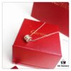 Cartier-style Classic Three-Ring Adjustable Necklace S925 Sterling Silver Plated 18K Real Gold with Imported Simulated Diamonds, Luxury Dual-Tone Plating, Detachable for Versatile Styling