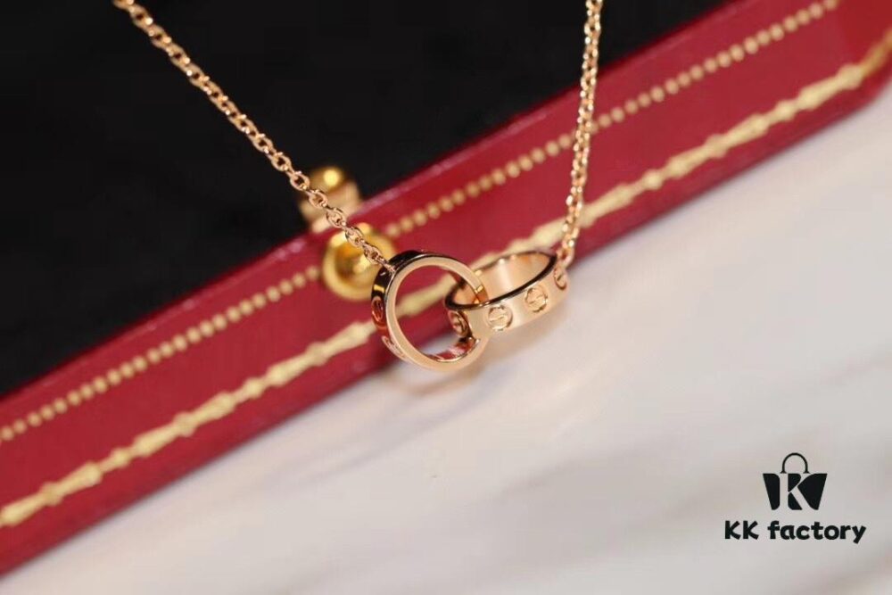 Cartier Love Series Dual-Tone Necklace, Custom Italian Chain, High-Density Craftsmanship