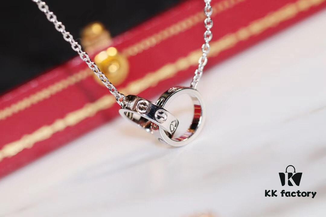 Cartier Love Series Dual-Tone Necklace, Custom Italian Chain, High-Density Craftsmanship