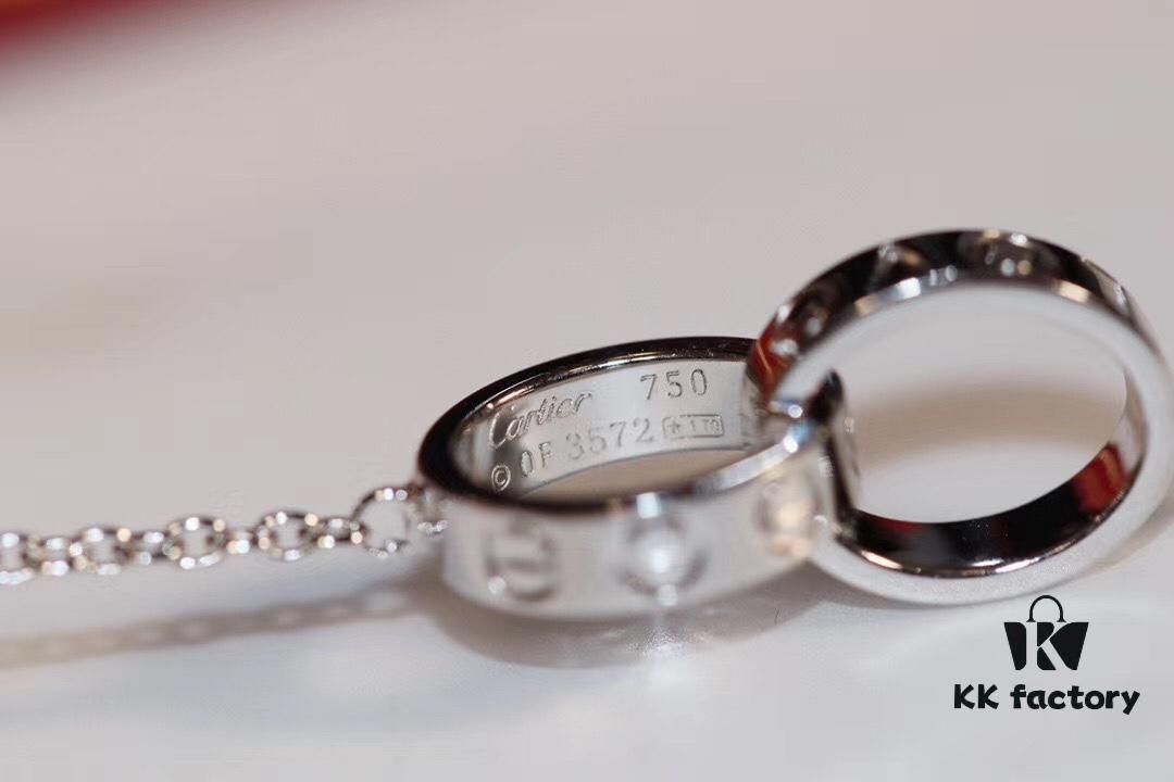 Cartier Love Series Dual-Tone Necklace, Custom Italian Chain, High-Density Craftsmanship