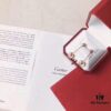 Cartier-Style High-End Double-Sided Pendant Stud Earrings, 925 Sterling Silver with Red, White, and Black Gemstones, Symbolizing Different Love Messages, Available in Rose Gold, White Gold, and Yellow Gold