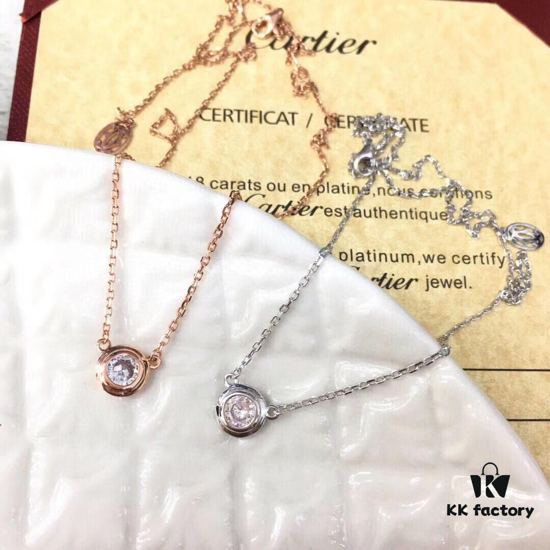 Hot Selling Cartier-inspired Little Bubble Necklace, Classic Bestseller, Simple and Elegant, Must-have Fresh and Stylish Daily Accessory, S925 Sterling Silver with White Gold and Rose Gold Plating