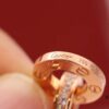 New Arrival 💗 Cartier Rose Gold Double Ring Full Diamond Round Pendant Necklace