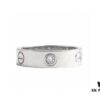 Cartier Screw Ring with Three Diamonds, CMC Craftsmanship, Simple and Stylish, Timeless Classic Design