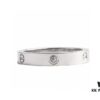 Cartier Screw Ring with Three Diamonds, CMC Craftsmanship, Simple and Stylish, Timeless Classic Design