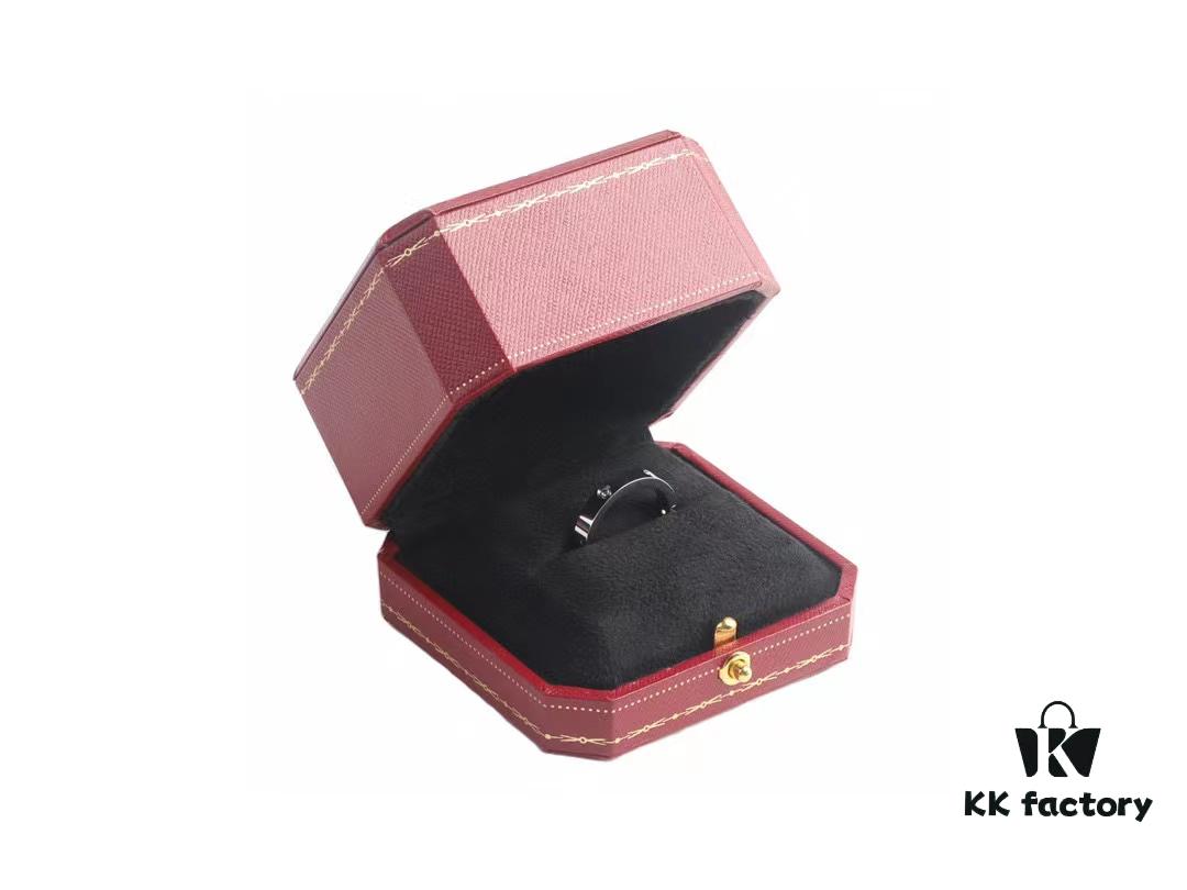 Cartier Screw Ring with Three Diamonds, CMC Craftsmanship, Simple and Stylish, Timeless Classic Design