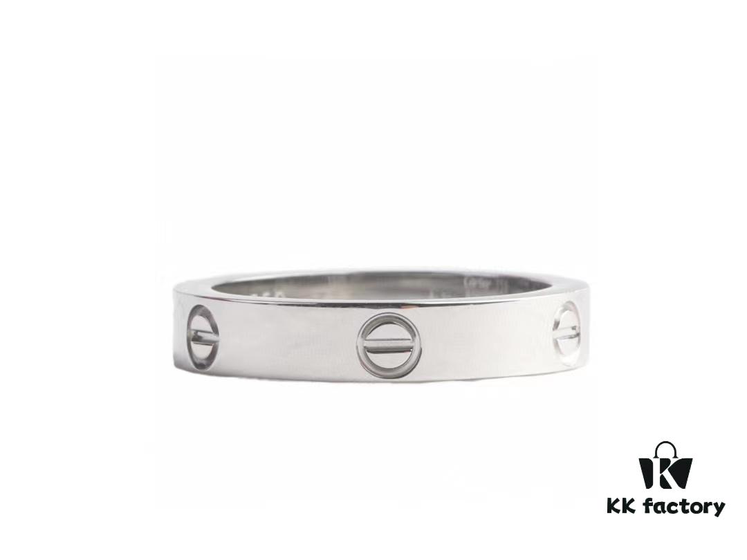 Cartier Screw Ring Pair, Diamond-Free Design, CMC Craftsmanship, Simple and Stylish, Timeless Classic