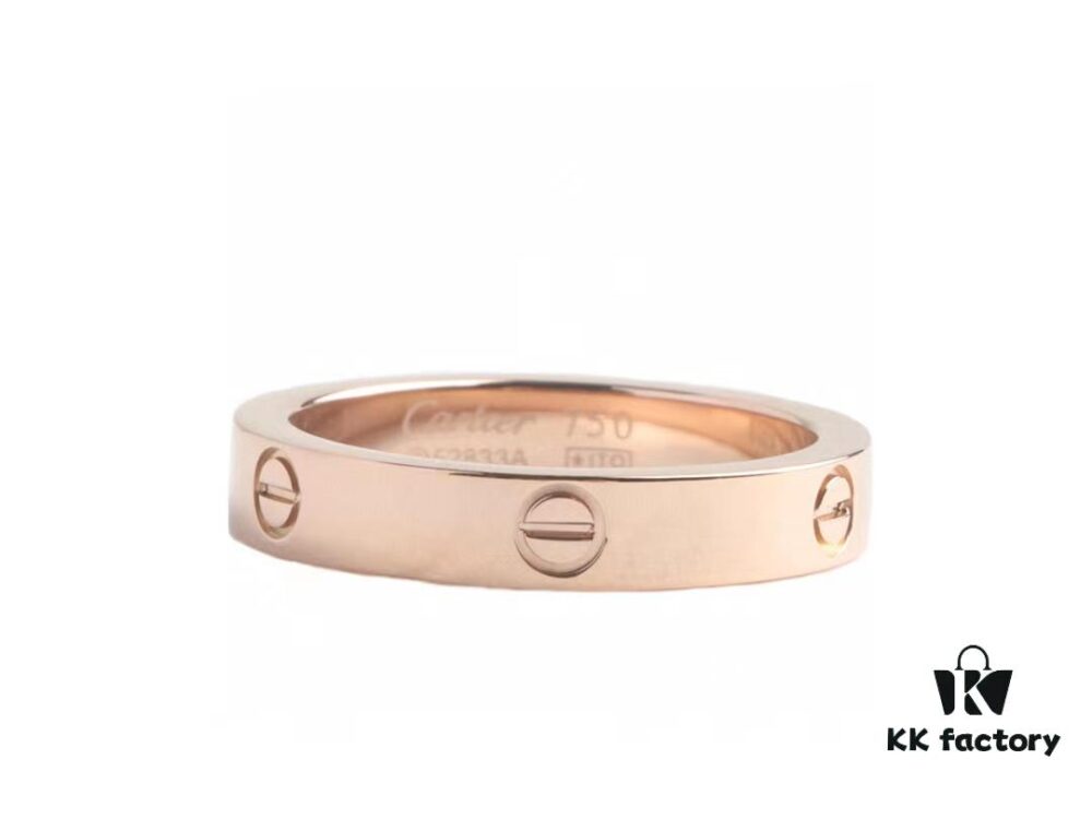 Cartier Screw Ring Pair Without Diamonds, CMC Craftsmanship, Simple and Stylish, Timeless Classic Design